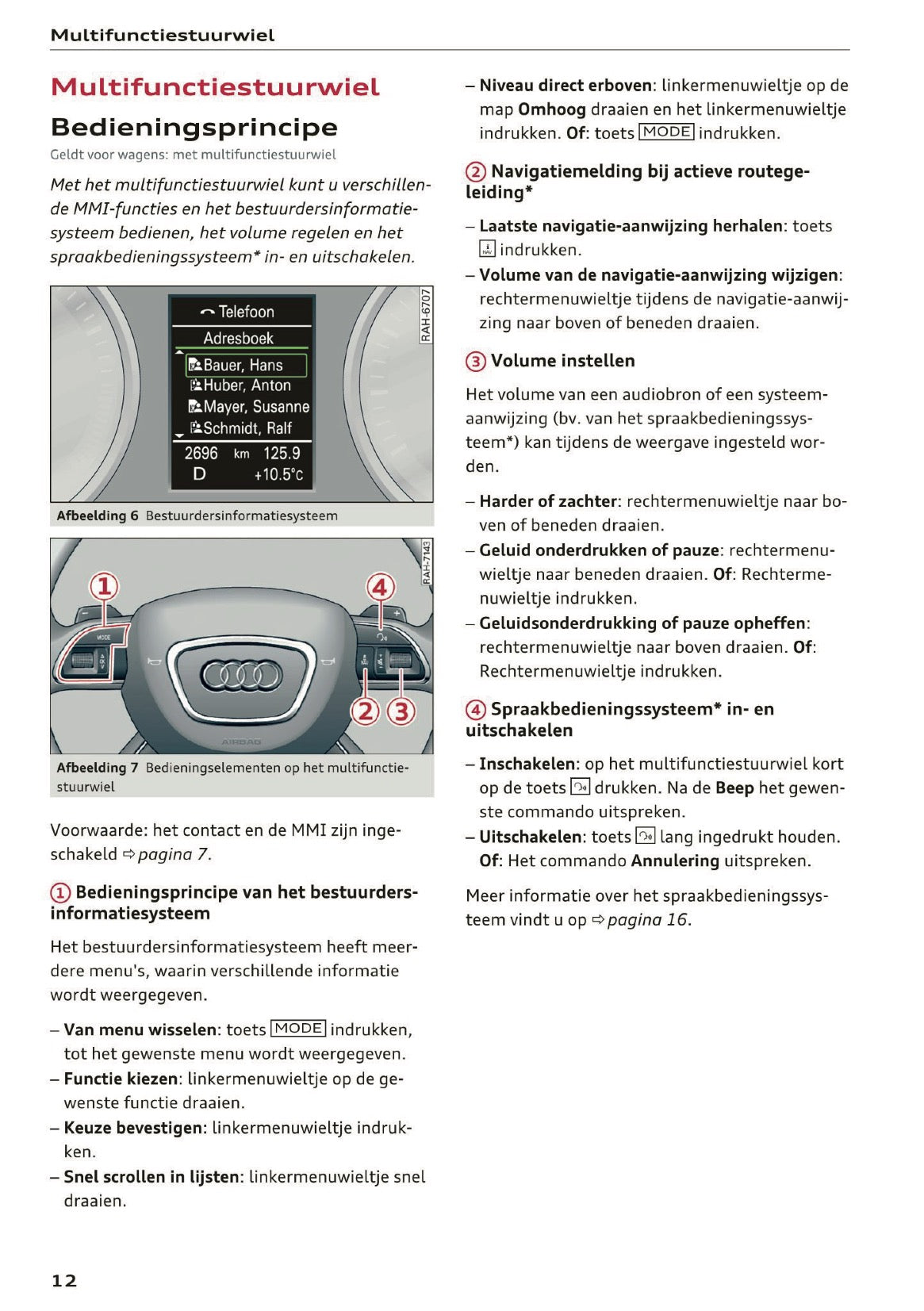 2015-2016 Audi A5 MMI Navigatie Plus Handleiding | Nederlands