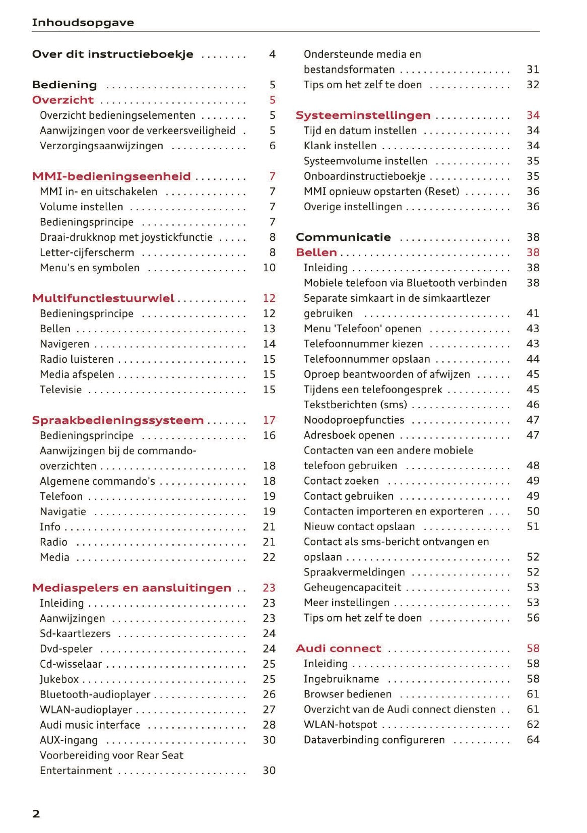 2015-2016 Audi A5 MMI Navigatie Plus Handleiding | Nederlands