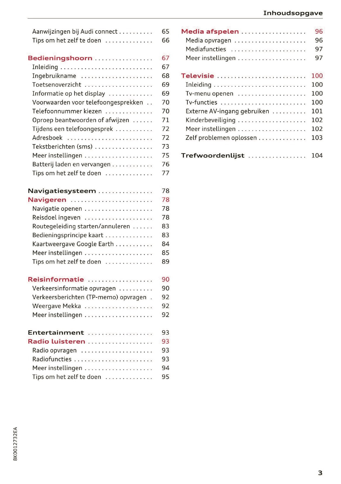 2015-2016 Audi A5 MMI Navigatie Plus Handleiding | Nederlands
