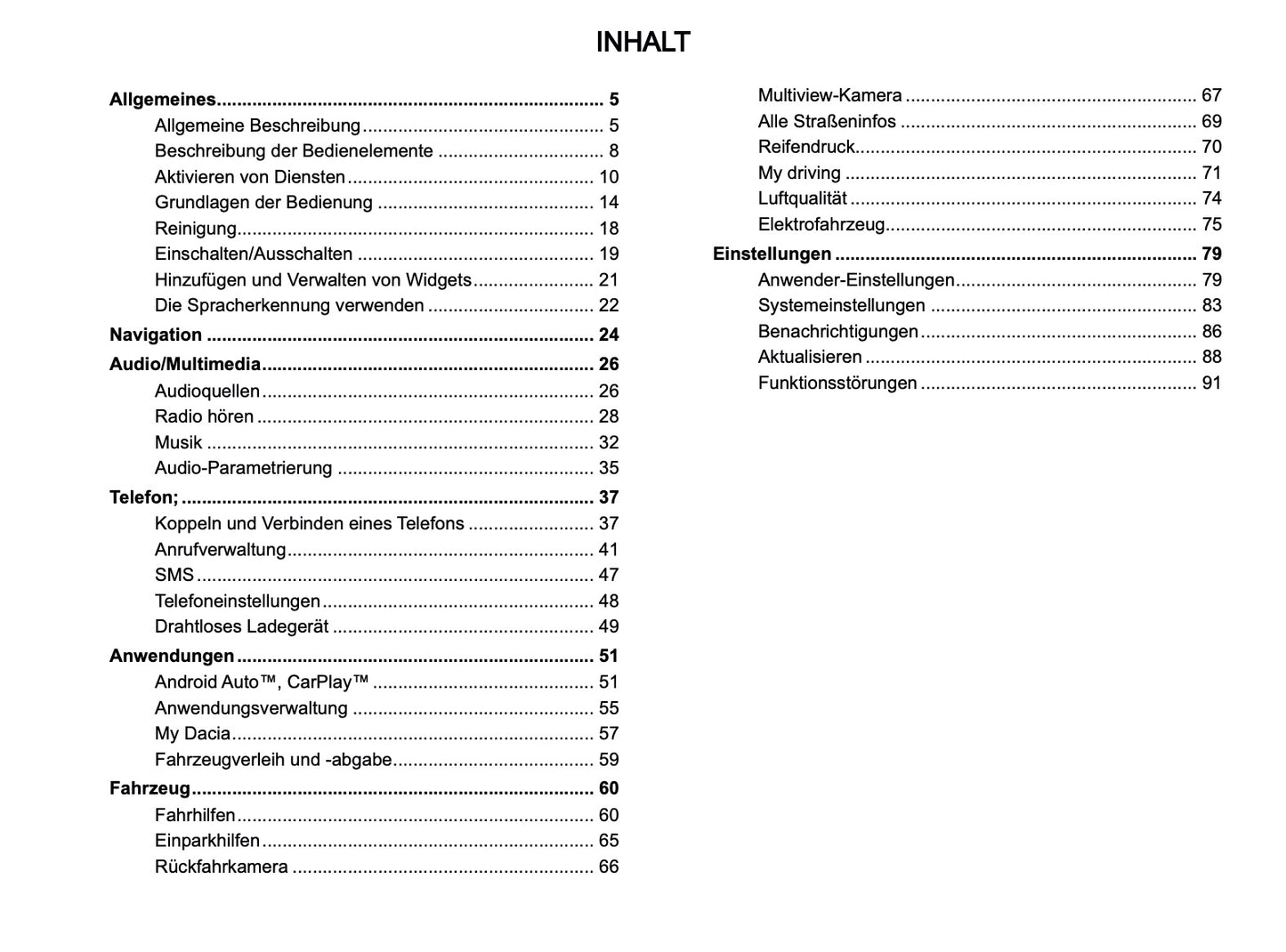 2024-2025 Dacia Media Nav Live Infotainment Manual | German