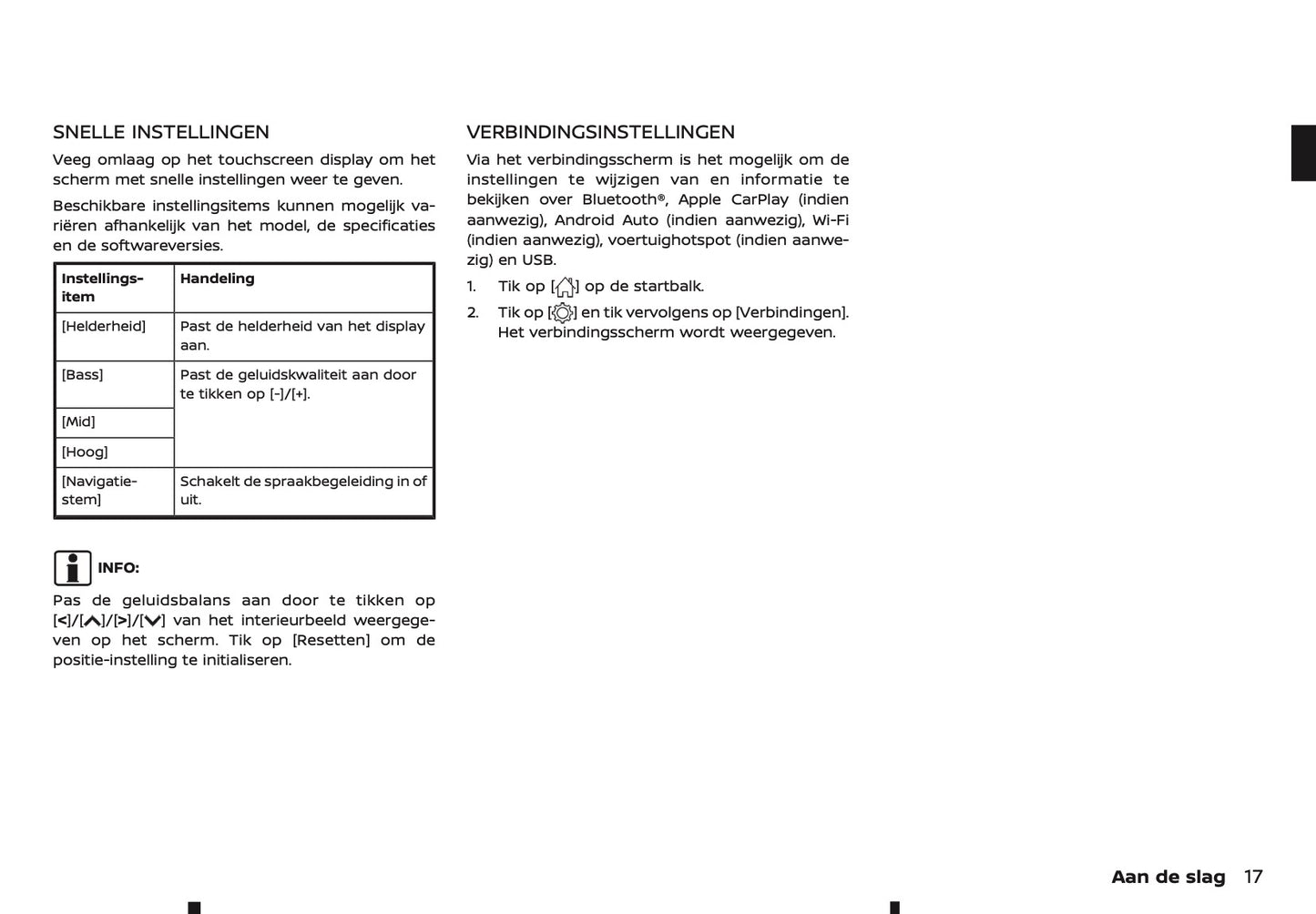 2024-2025 Nissan Connect Infotainment Manual | Dutch