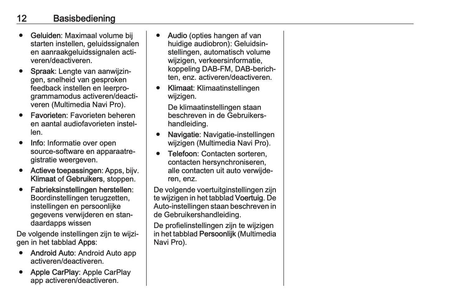 2020-2021 Opel Insignia Infotainment Handleiding | Nederlands
