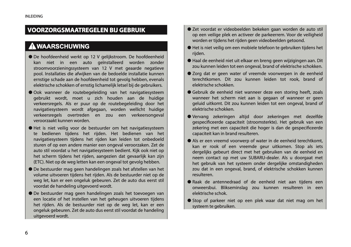 2025 Subaru Forester Infotainment Handleiding | Nederlands