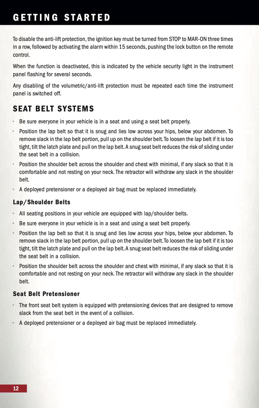 2015 Alfa Romeo 4C Owner's Manual | English