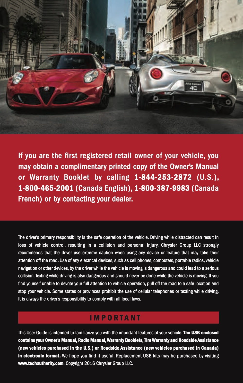 2015 Alfa Romeo 4C Owner's Manual | English