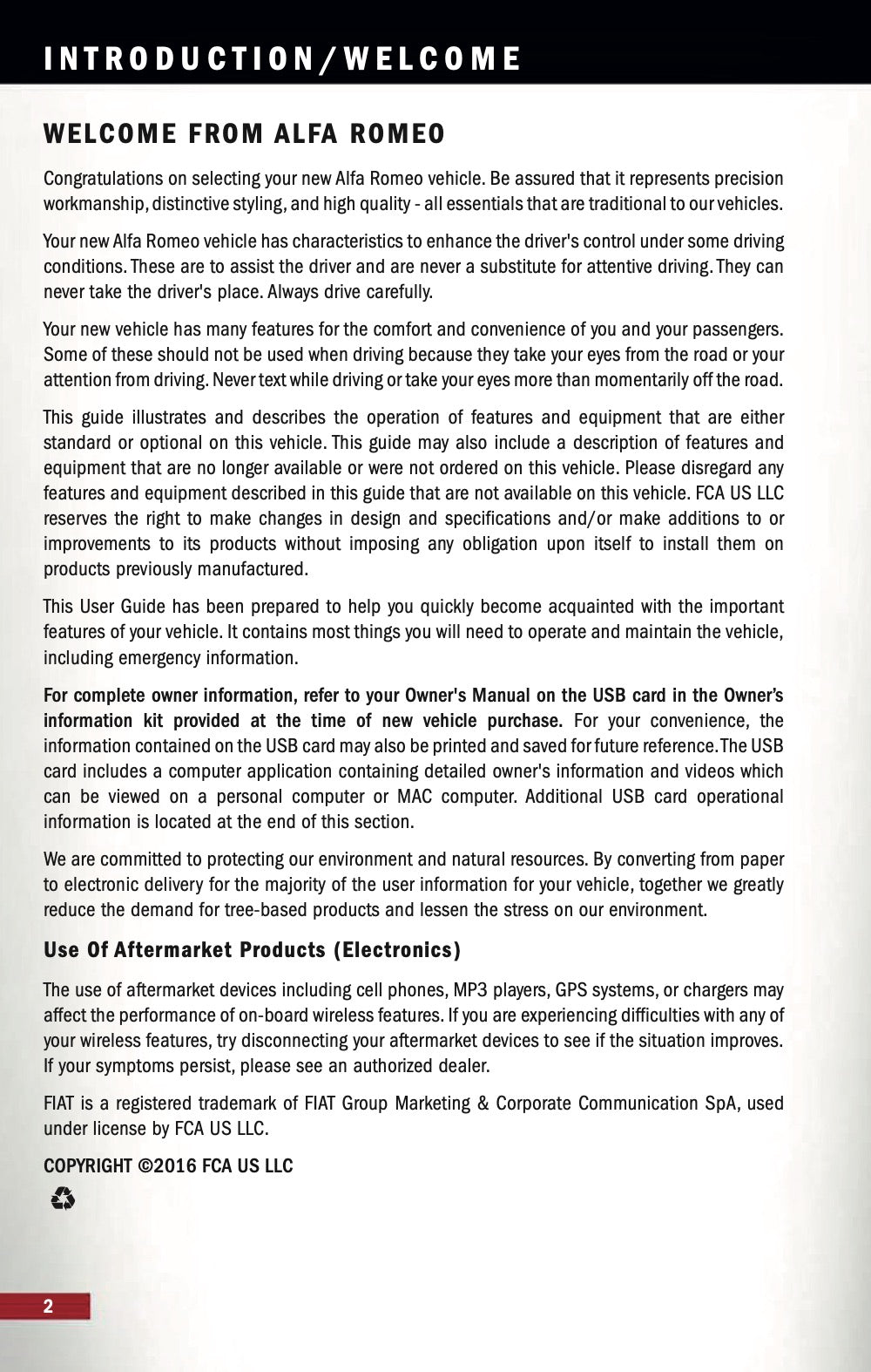 2015 Alfa Romeo 4C Owner's Manual | English