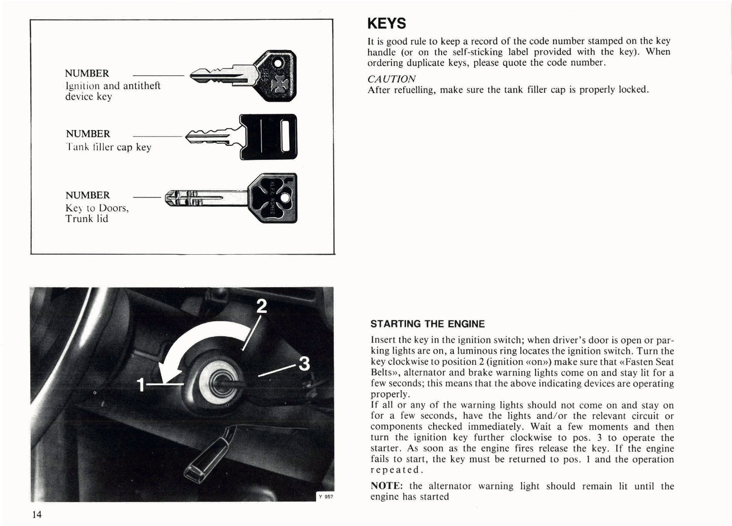 1985 Alfa Romeo GTV 6 Owner's Manual | English
