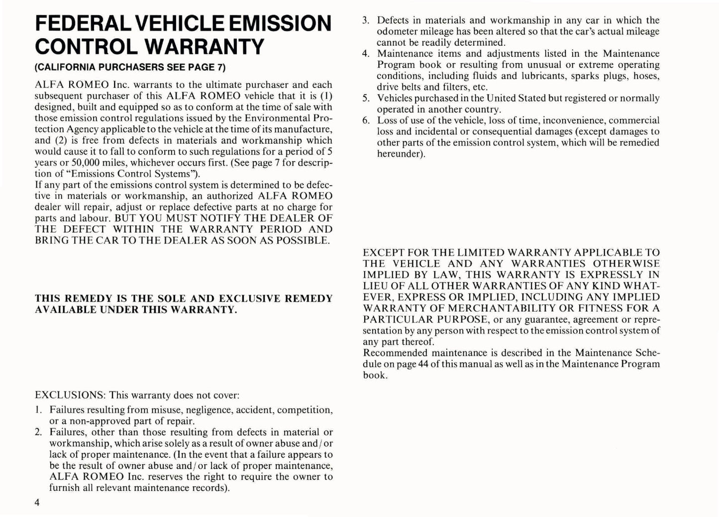 1985 Alfa Romeo GTV 6 Owner's Manual | English