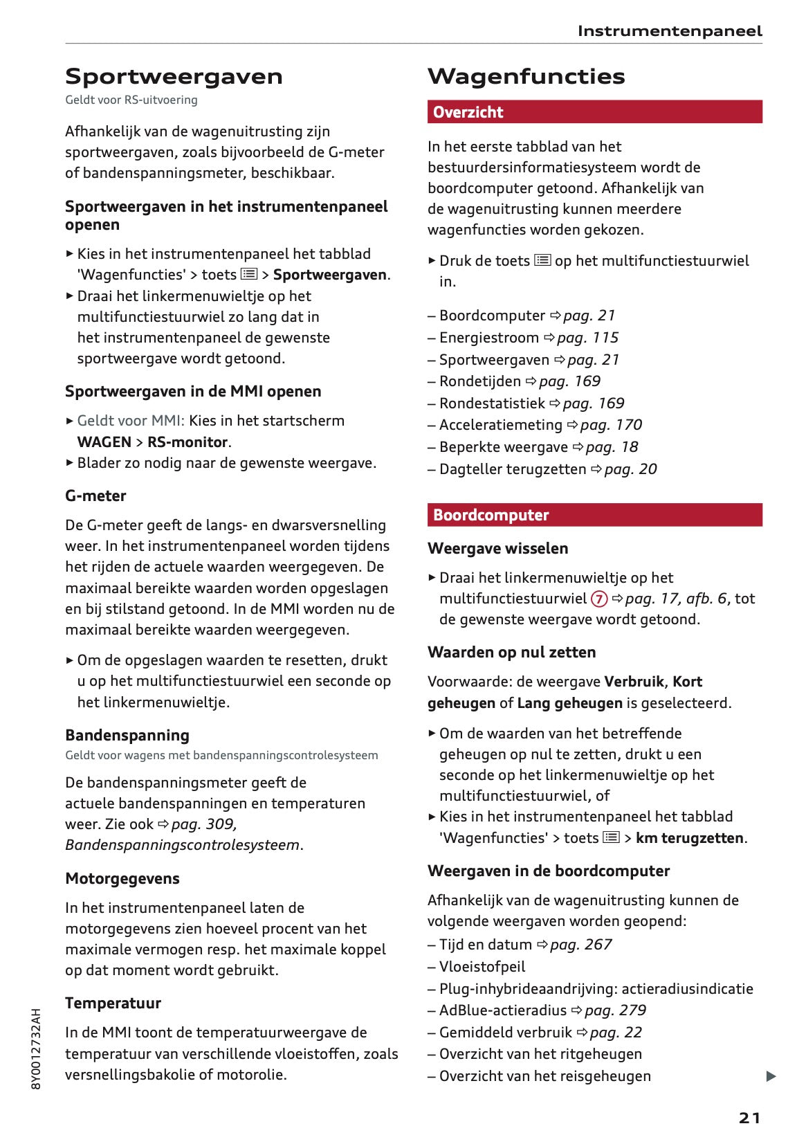2022 Audi A3 Owner's Manual | Dutch
