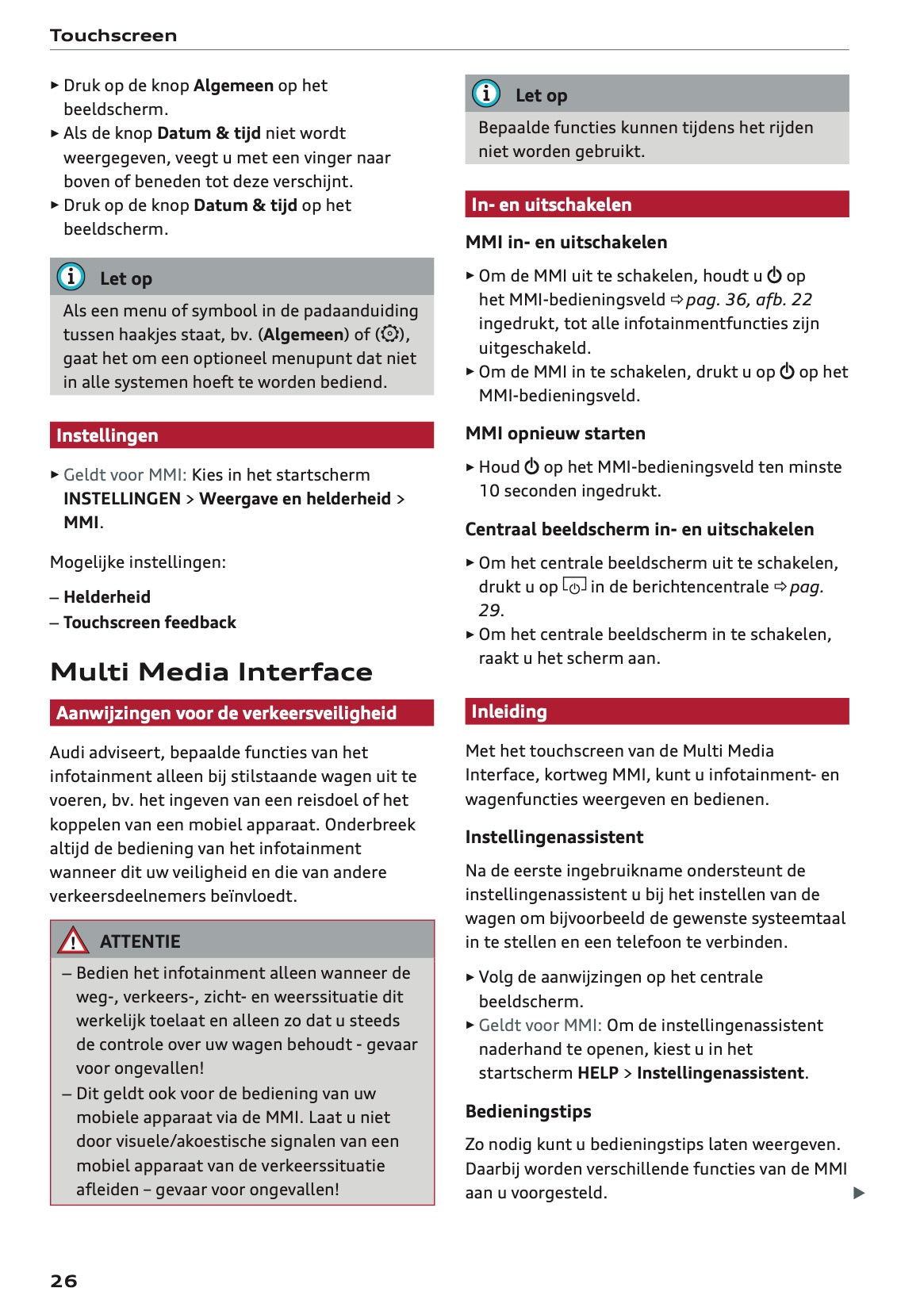 2022 Audi A3 Owner's Manual | Dutch
