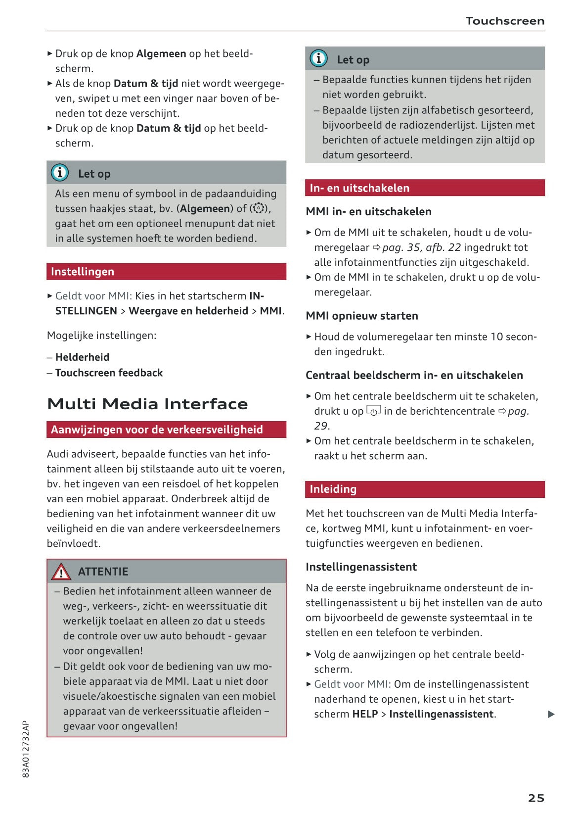 2023 Audi Q3/Q3 Sportback/RS Q3 Owner's Manual | Dutch