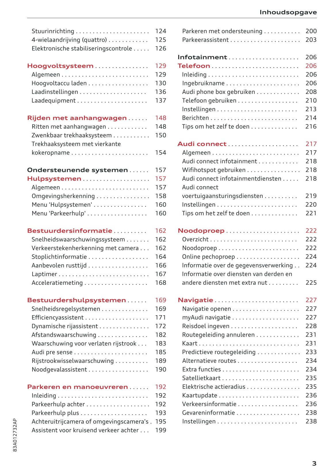 2023 Audi Q3/Q3 Sportback/RS Q3 Owner's Manual | Dutch