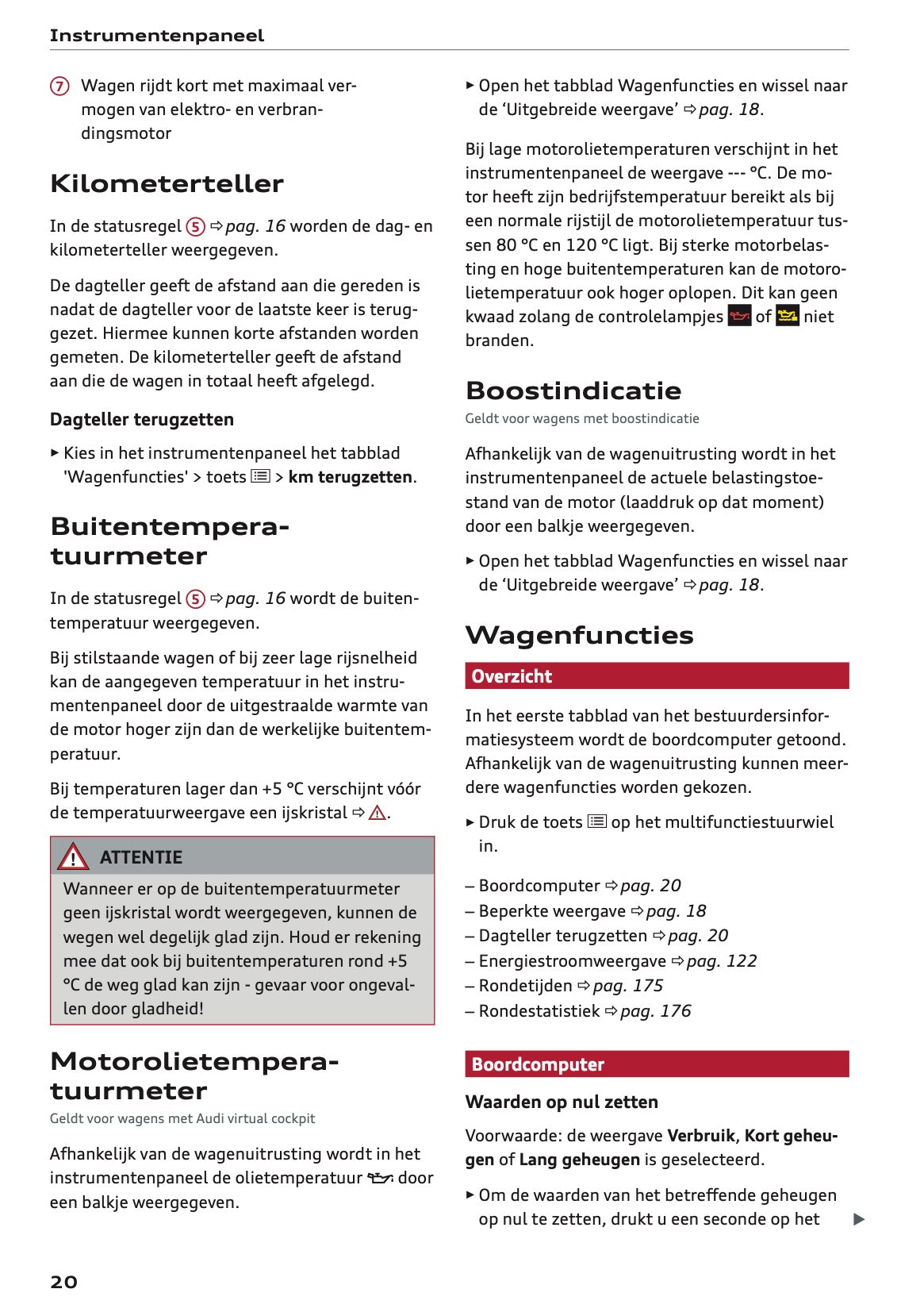 2020-2021 Audi Q7 Owner's Manual | Dutch
