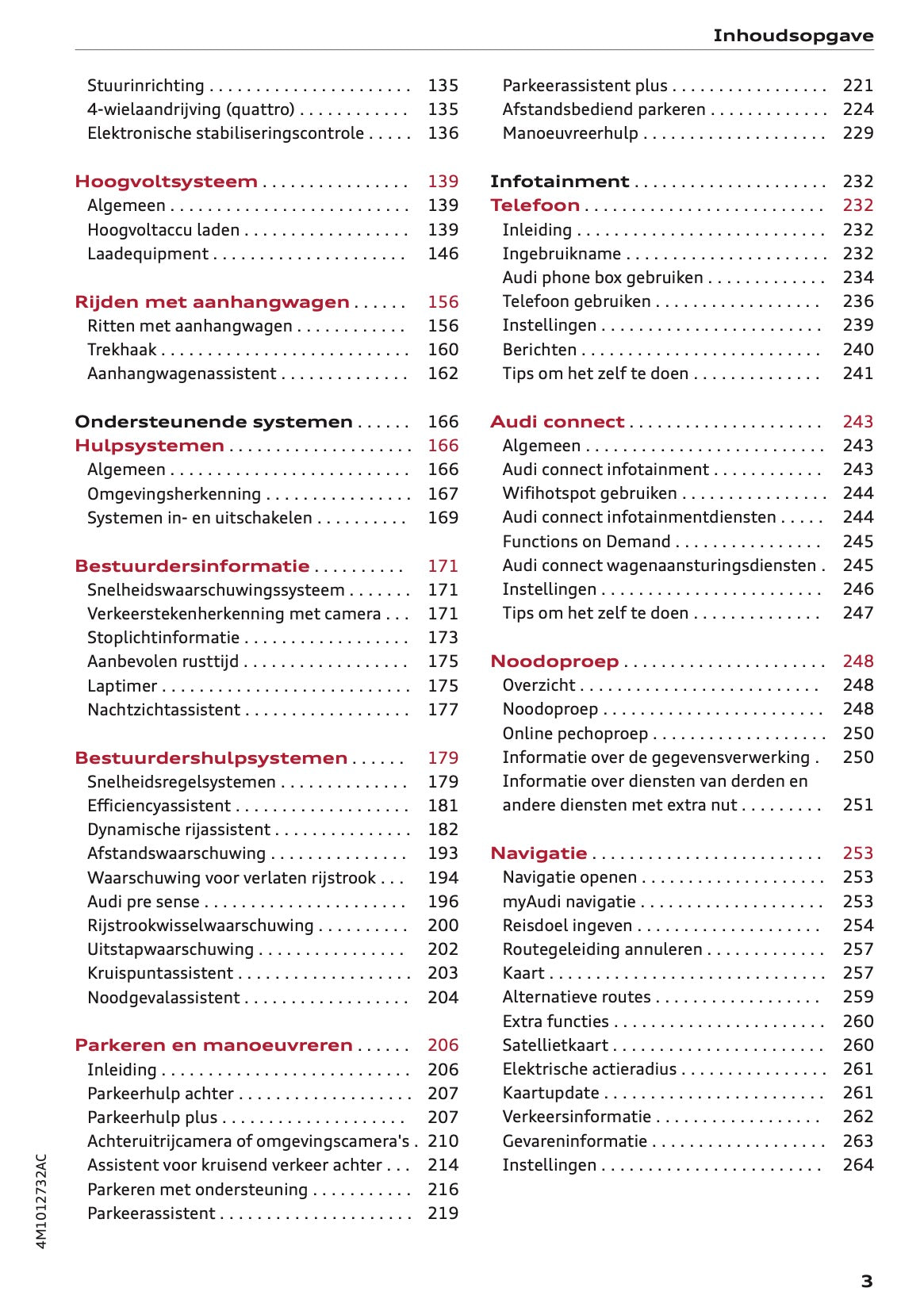 2020-2021 Audi Q7 Owner's Manual | Dutch