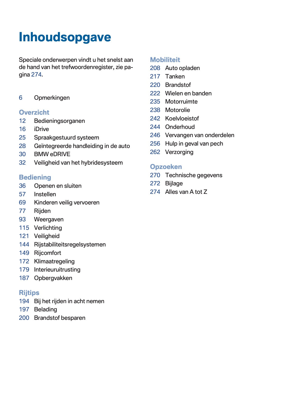 2017 BMW 2 Series 225xe Owner's Manual | Dutch