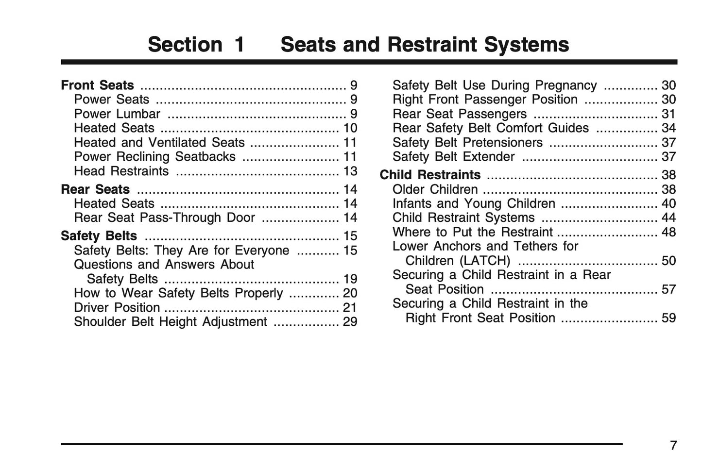 2007 Cadillac STS/STS-V Owner's Manual | English