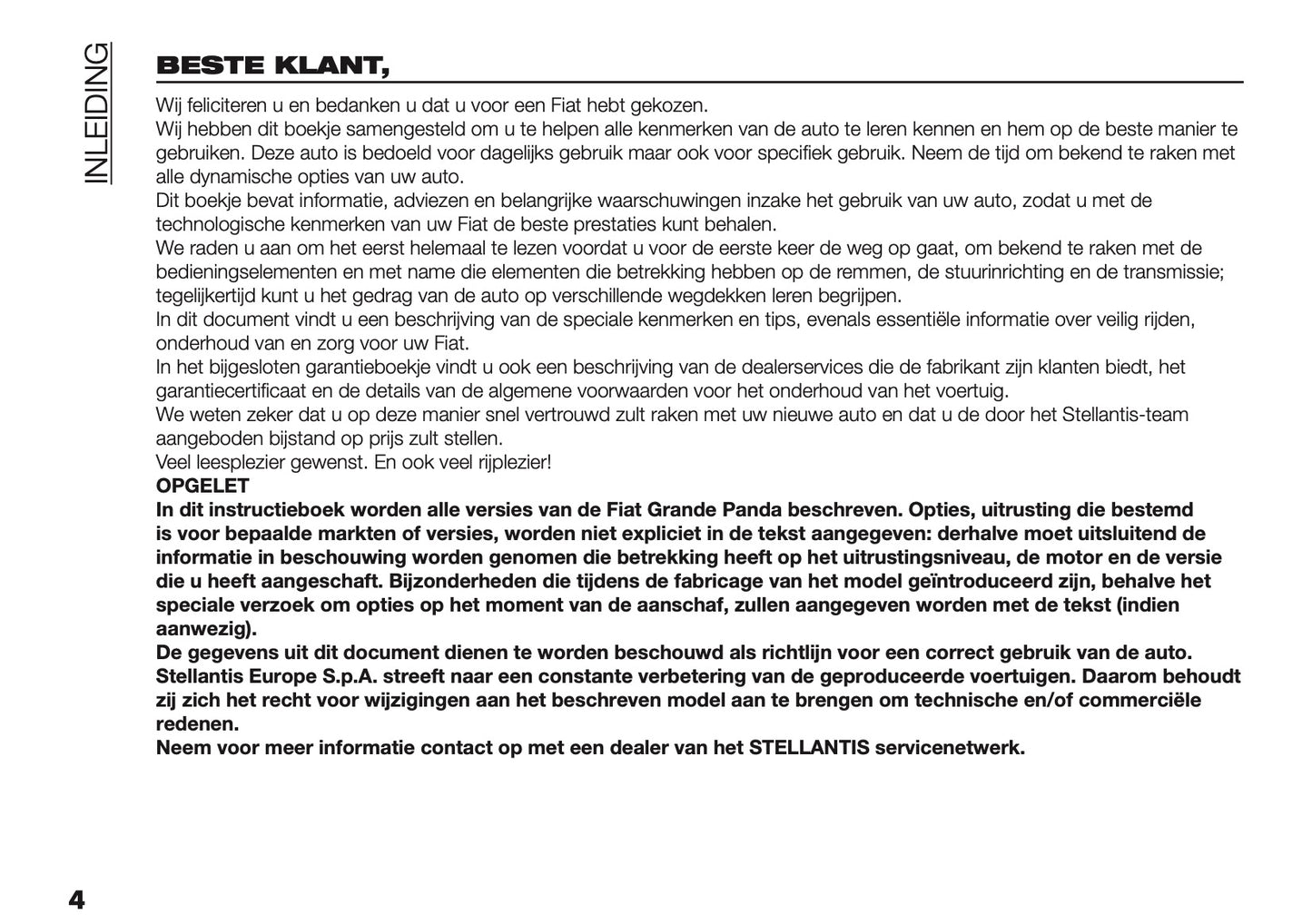 2025 Fiat Grande Panda Owner's Manual | Dutch