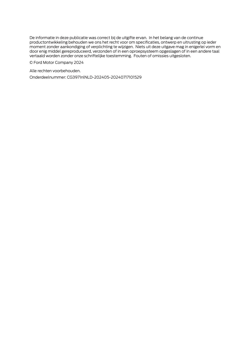 2024-2025 Ford Tourneo Courier/Transit Courier Gebruikershandleiding | Nederlands