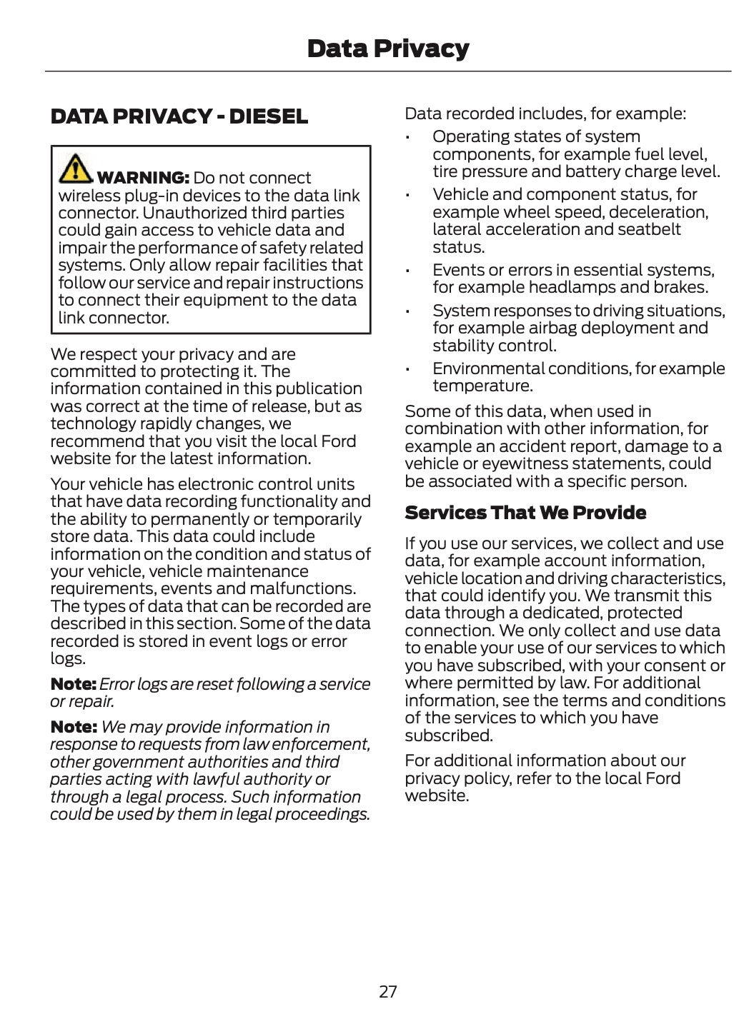 2026 Ford Transit Owner's Manual | English