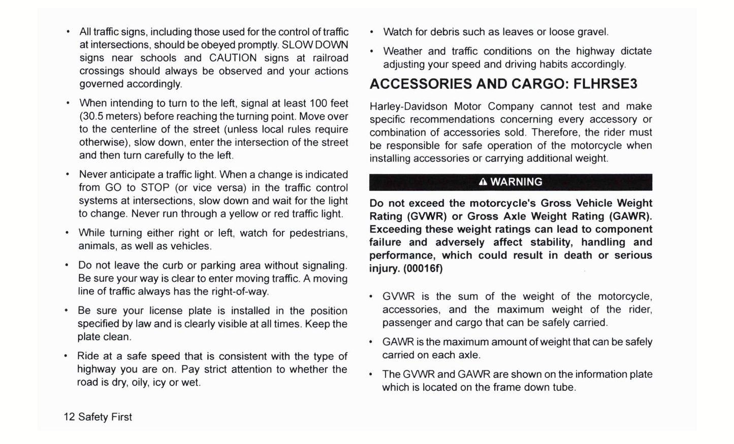 2007 Harley-Davidson FLHRSE3 Owner's Manual | English