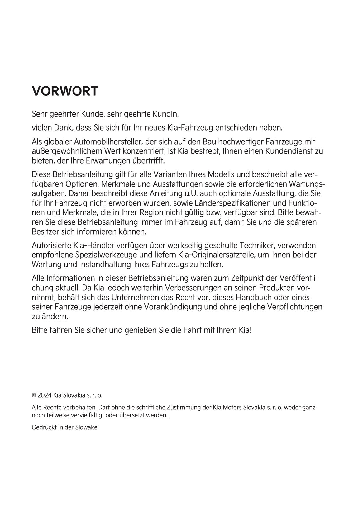 2024-2025 Kia Ceed/ProCeed/XCeed Owner's Manual | German