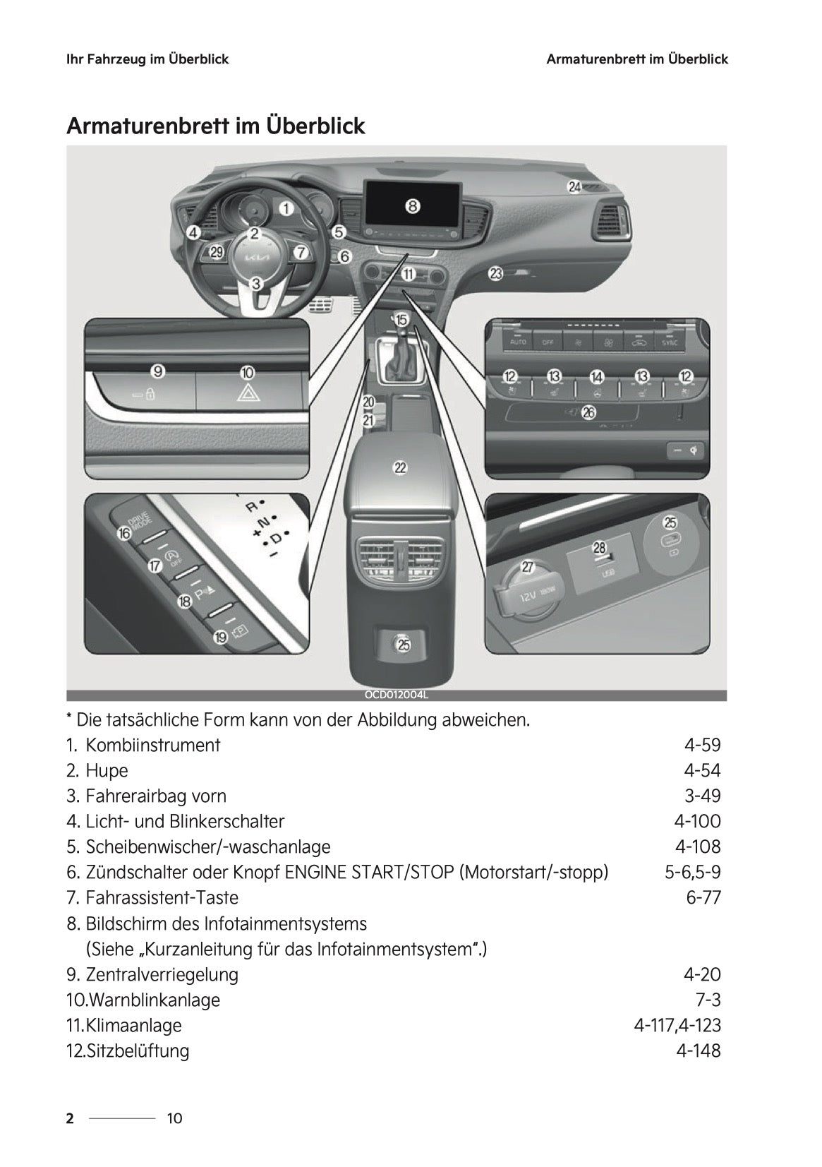 2024-2025 Kia Ceed/ProCeed/XCeed Owner's Manual | German