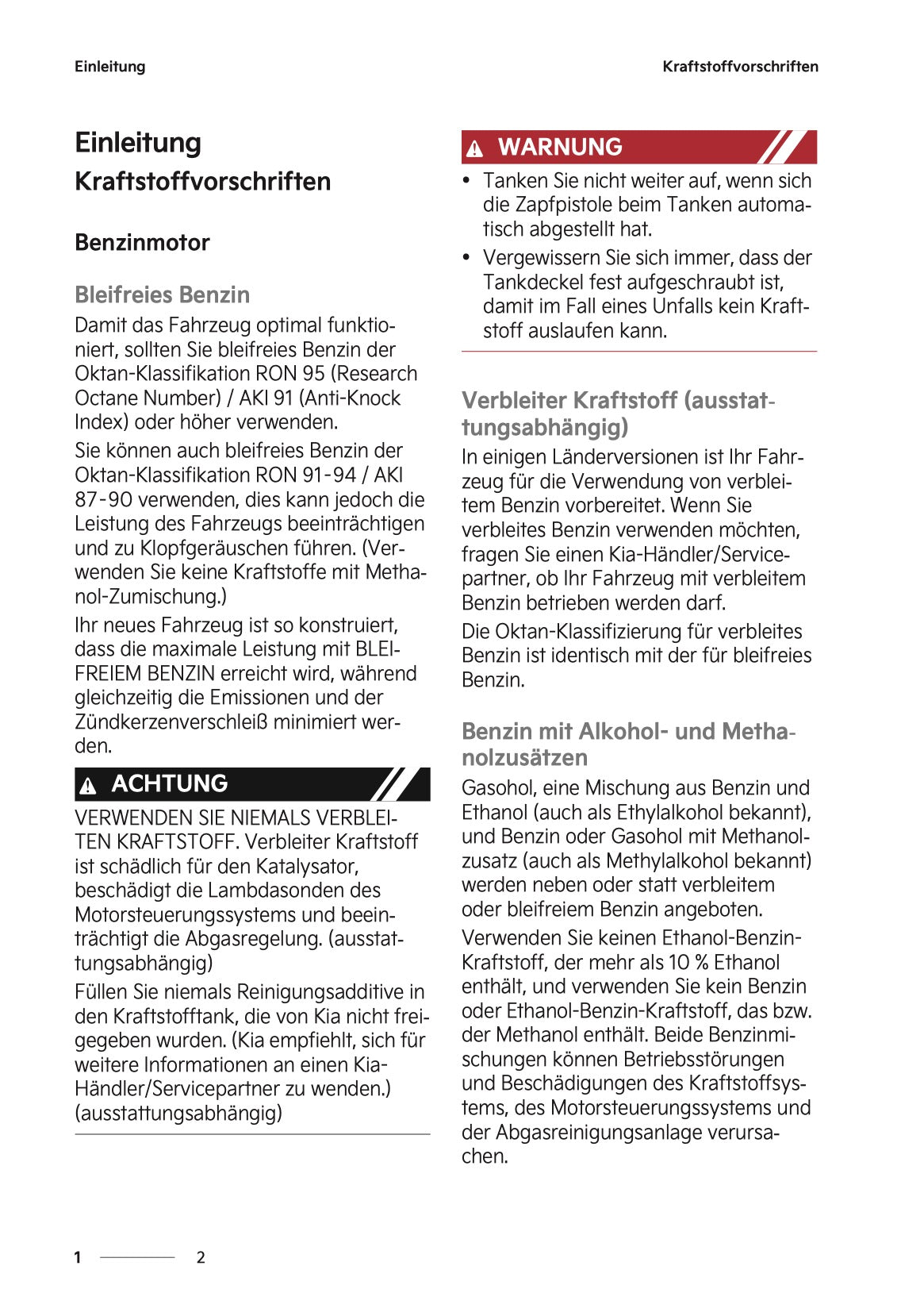 2024-2025 Kia Ceed/ProCeed/XCeed Owner's Manual | German