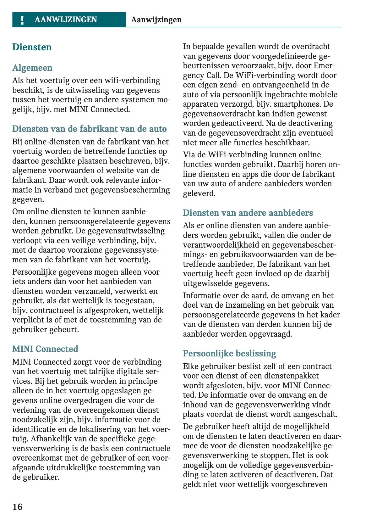 2024 Mini Countryman Electric Gebruikershandleiding | Nederlands