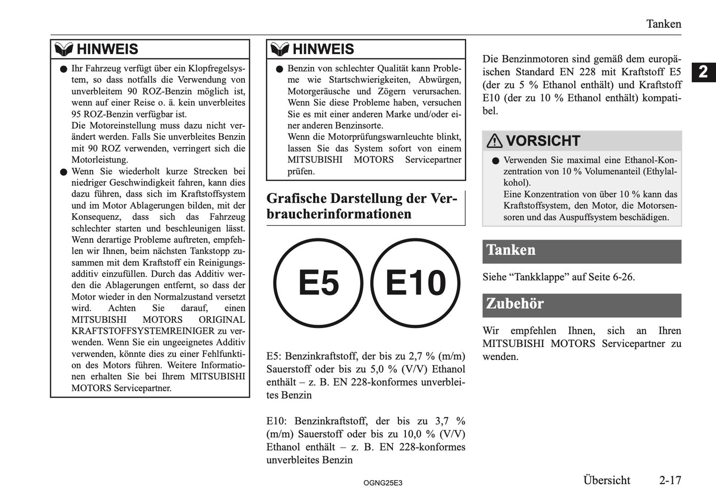 2025 Mitsubishi Outlander PHEV Owner's Manual | German
