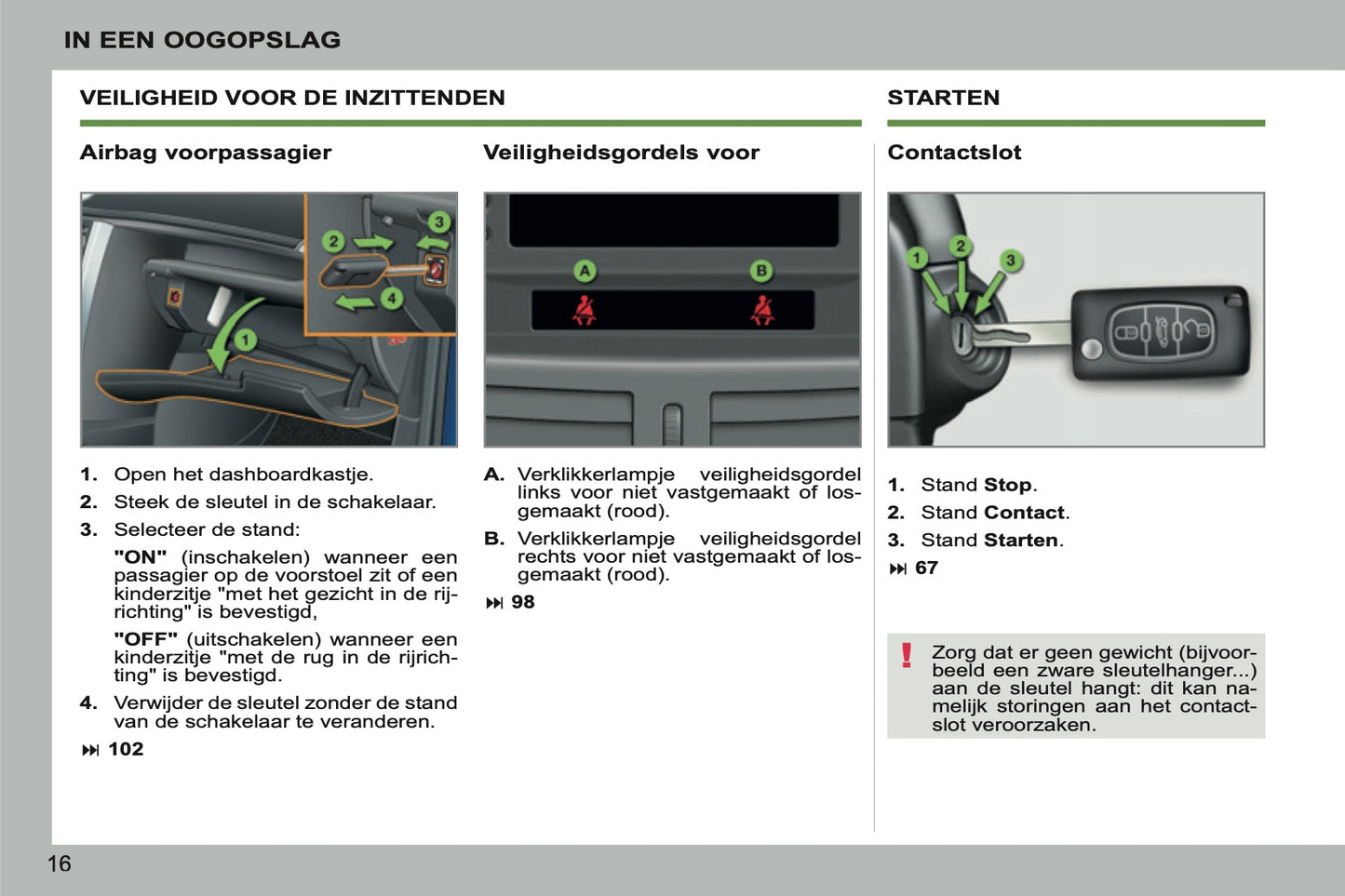 2011-2013 Peugeot 207 CC Owner's Manual | Dutch