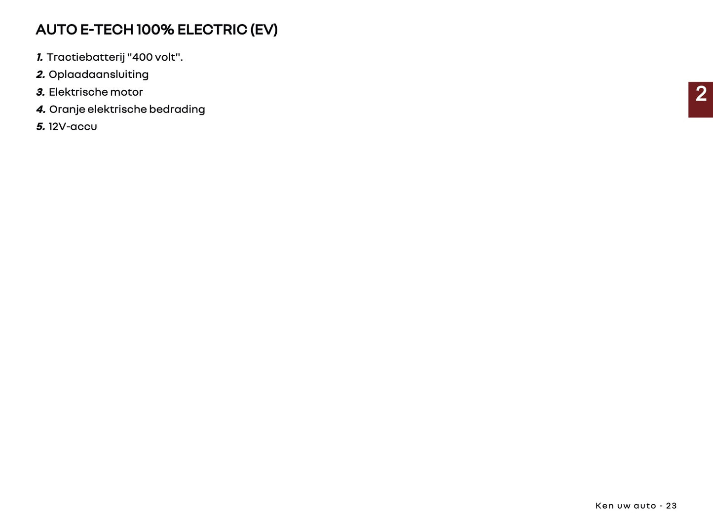 2025 Renault 5 E-Tech Owner's Manual | Dutch
