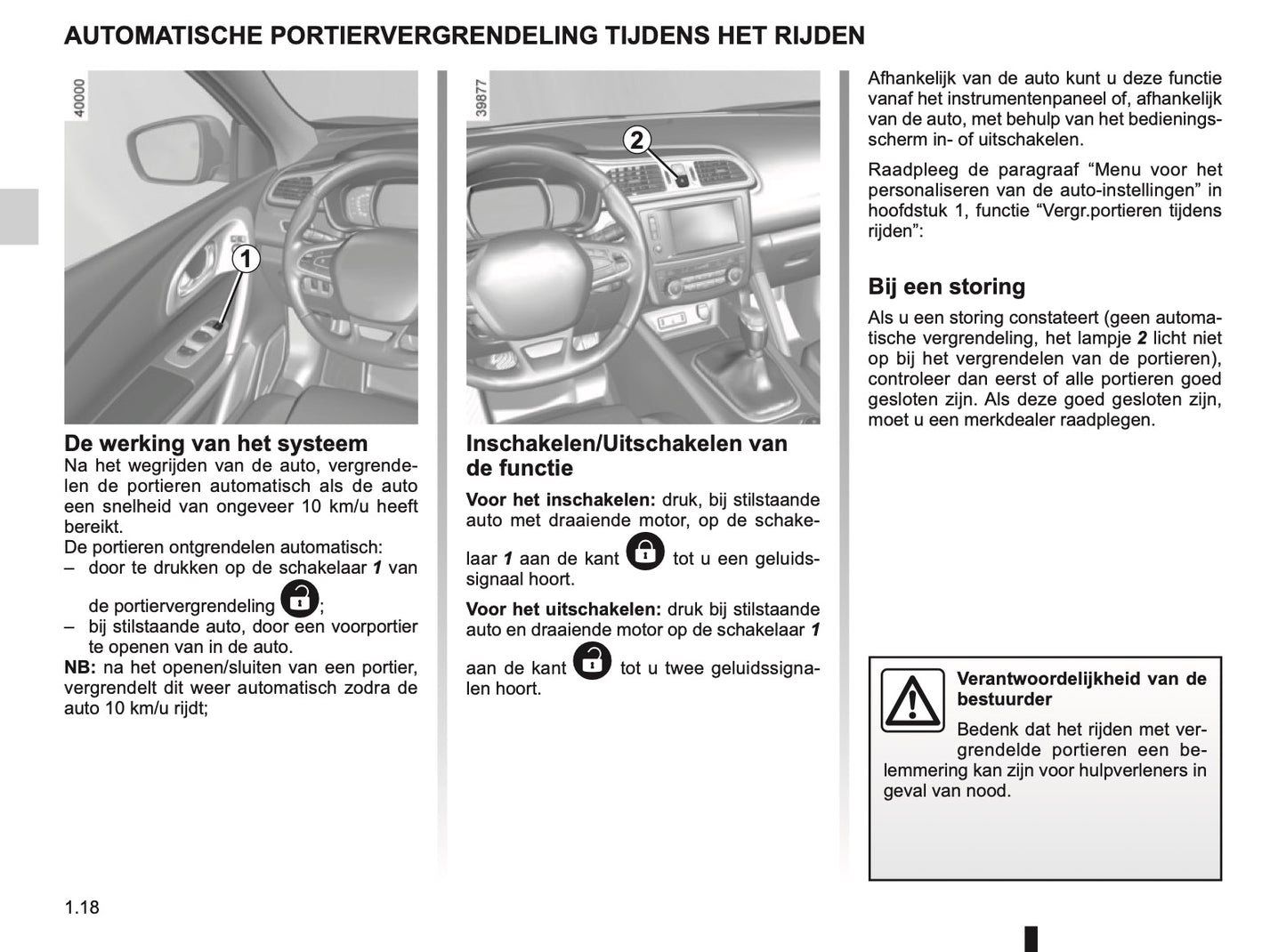 2018-2019 Renault Kadjar Owner's Manual | Dutch
