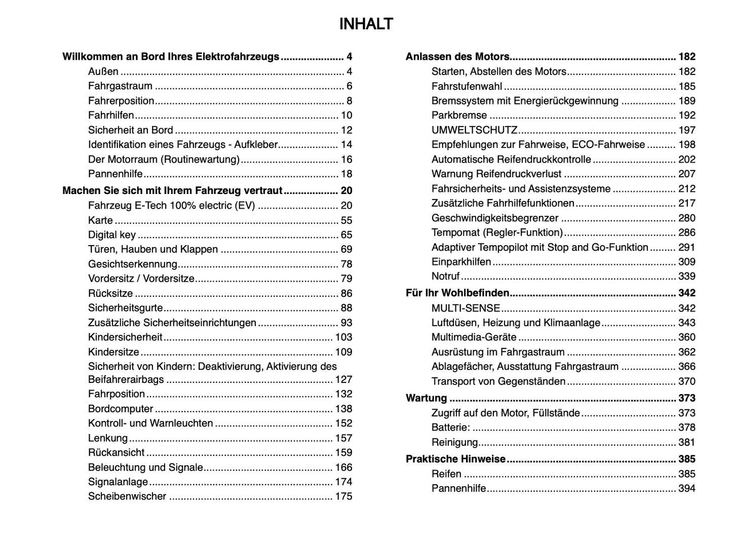 2024-2025 Renault Megane E-Tech Owner's Manual | German