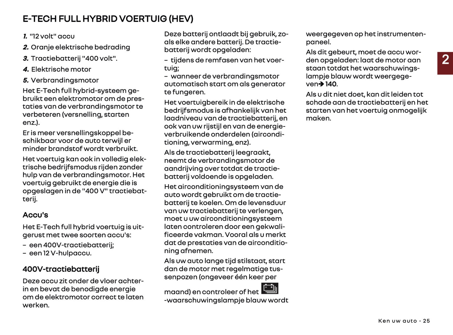 2025 Renault Rafale Owner's Manual | Dutch