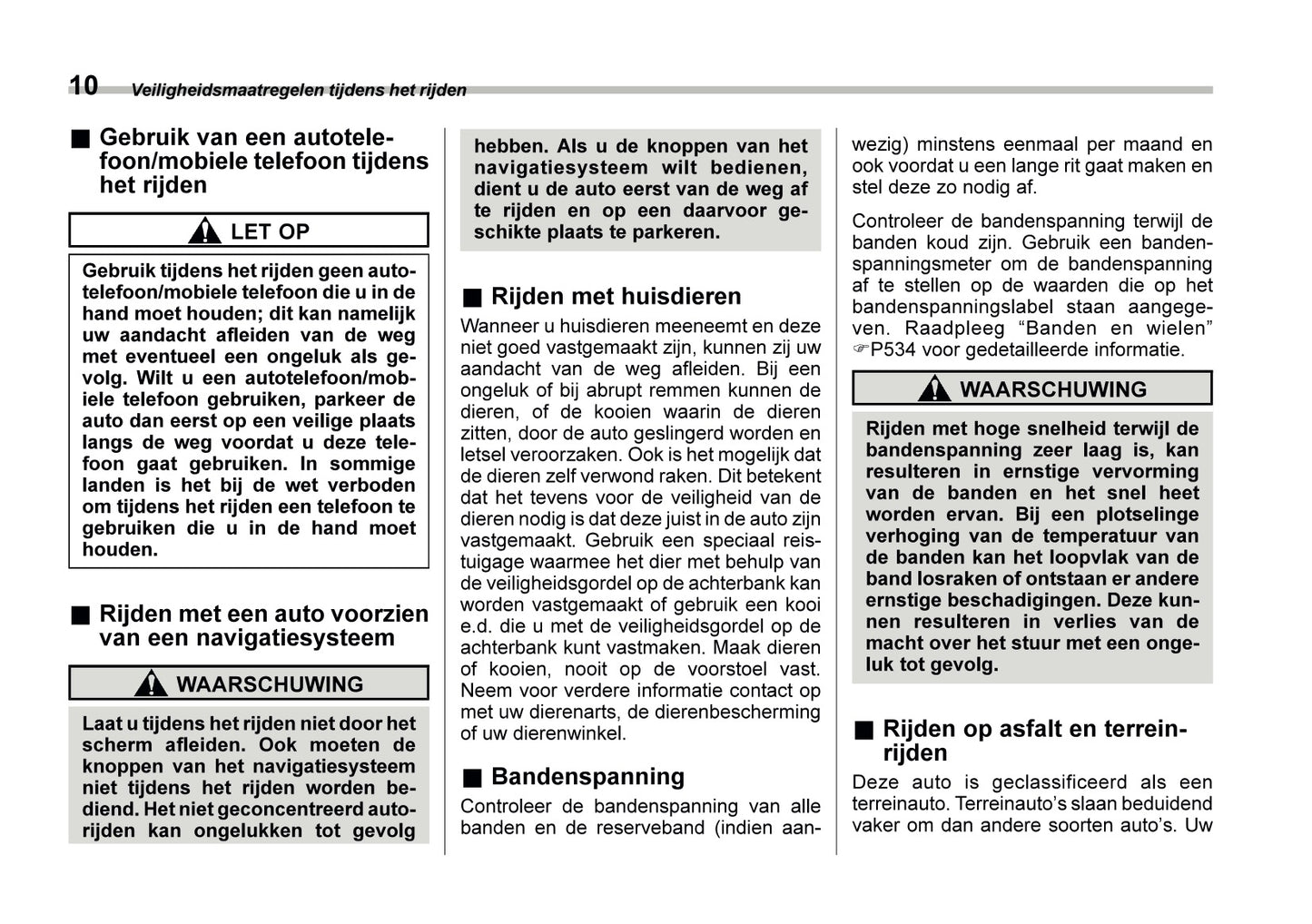 2022 Subaru Outback Owner's Manual | Dutch