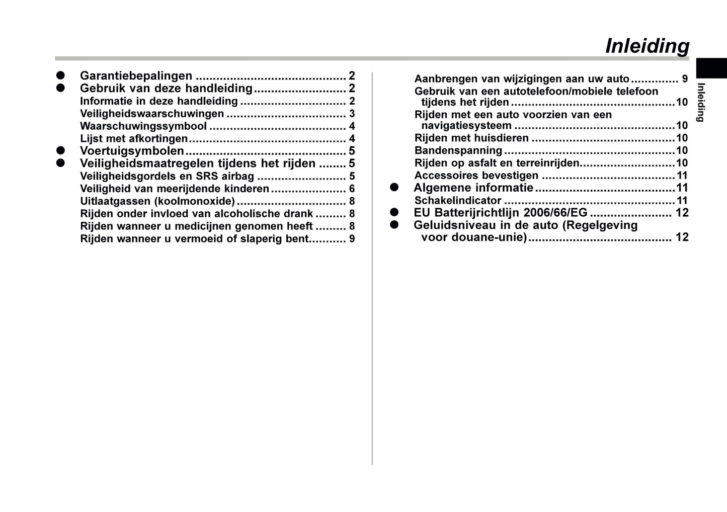 2022 Subaru Outback Owner's Manual | Dutch