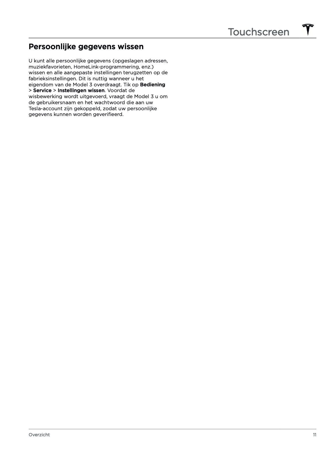 2023-2024 Tesla Model 3 Owner's Manual | Dutch