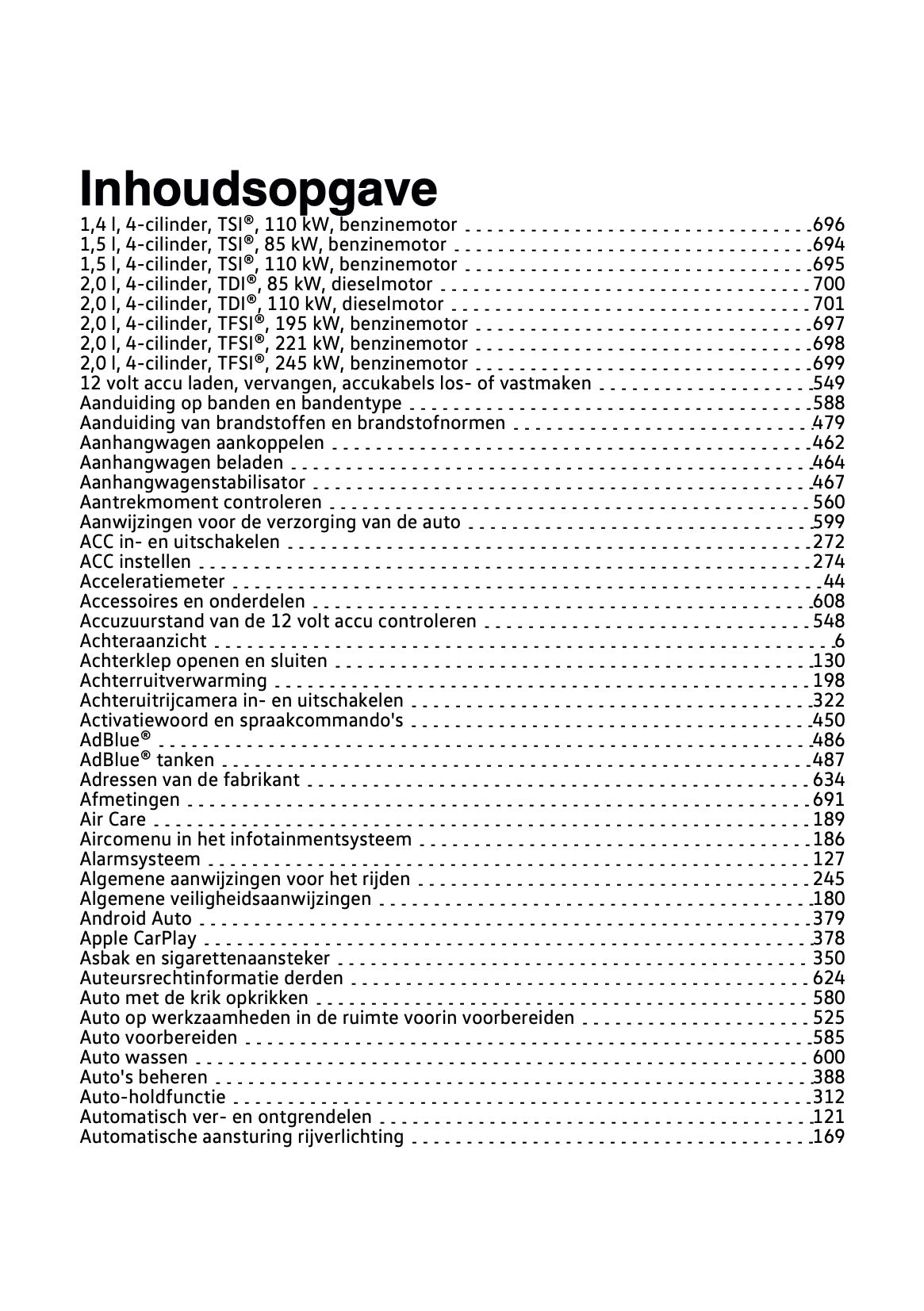 2024 Volkswagen Golf Owner's Manual | Dutch