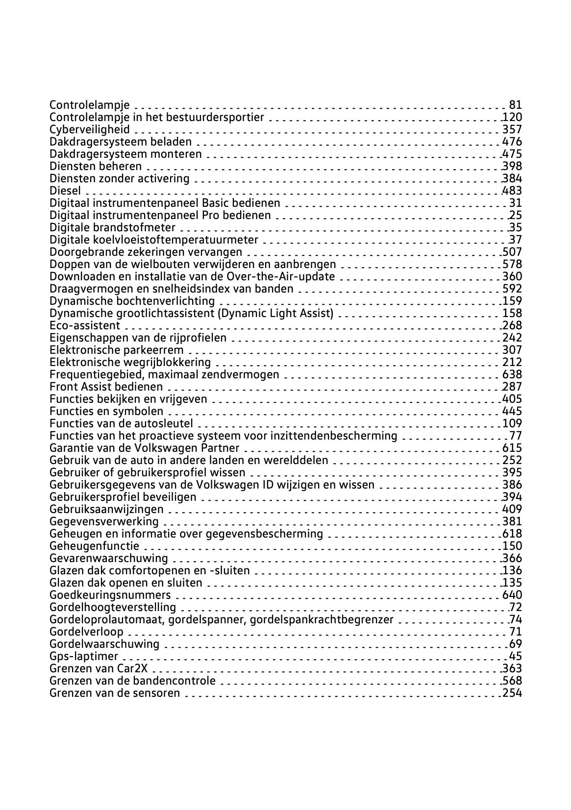 2024 Volkswagen Golf Owner's Manual | Dutch