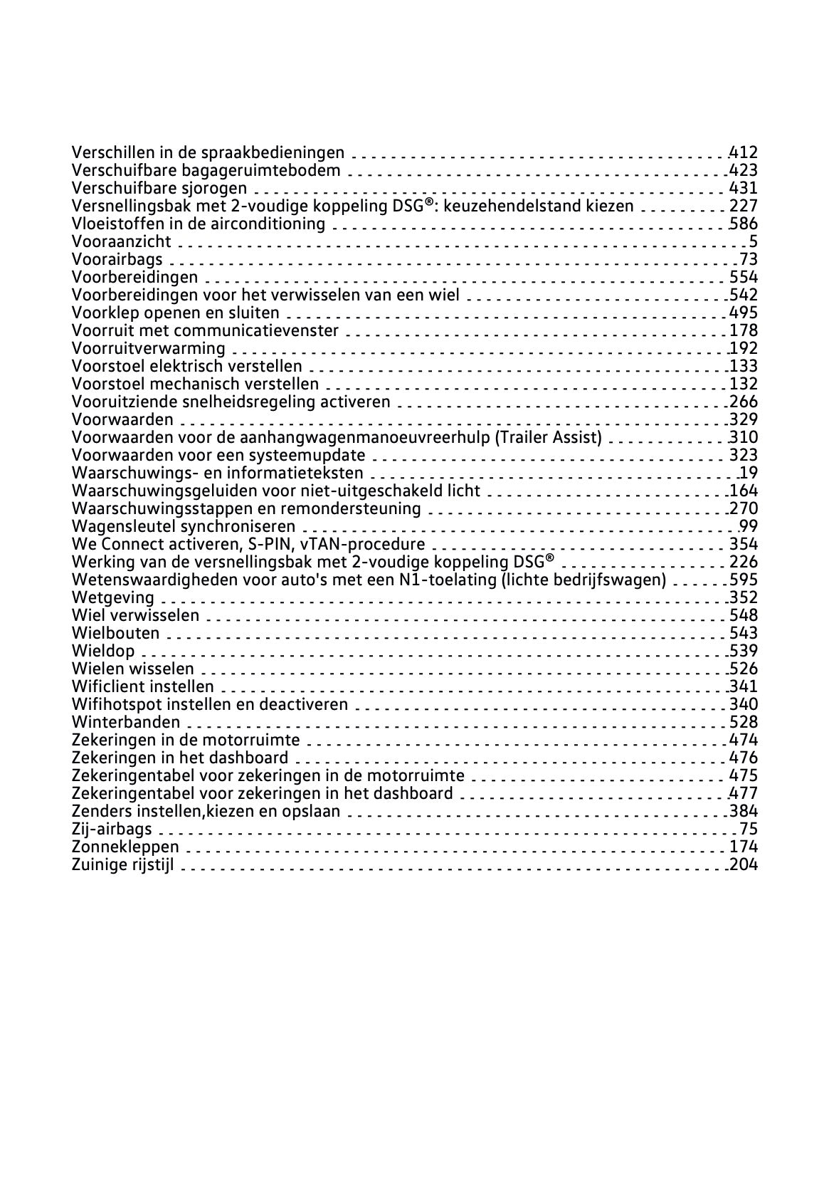 2021-2022 Volkswagen Passat Variant Owner's Manual | Dutch