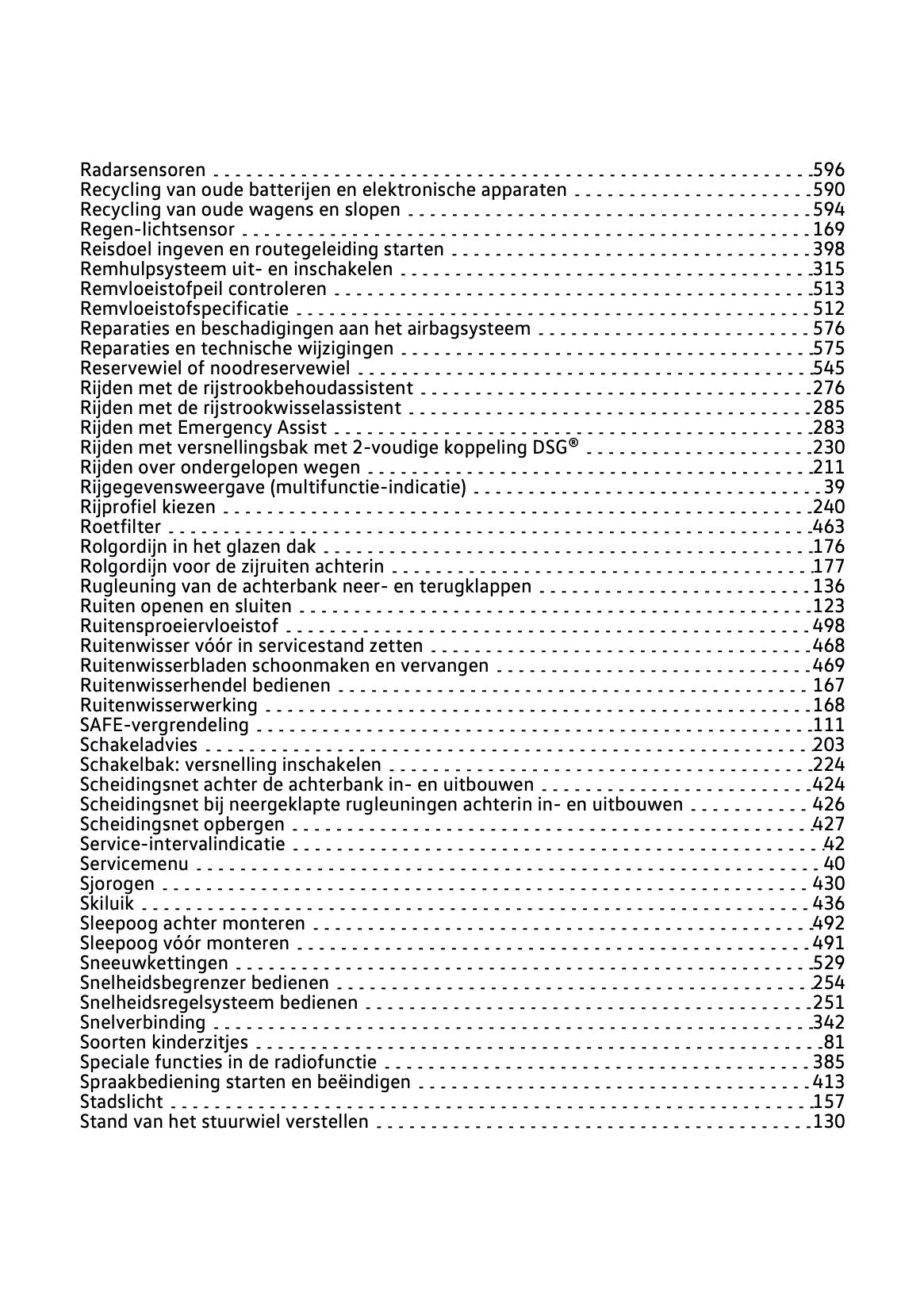2021-2022 Volkswagen Passat Variant Owner's Manual | Dutch