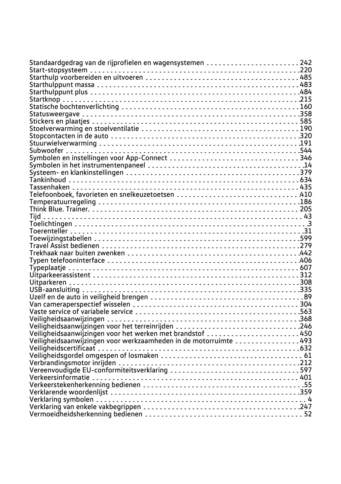 2021-2022 Volkswagen Passat Variant Owner's Manual | Dutch