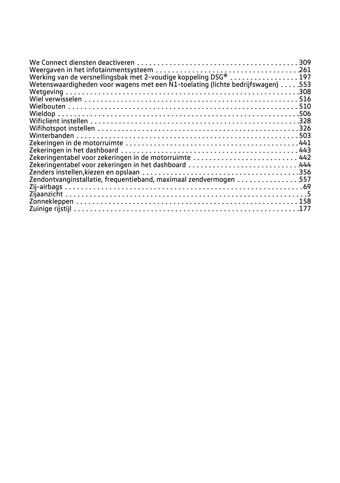 2020-2021 Volkswagen Passat Variant Owner's Manual | Dutch