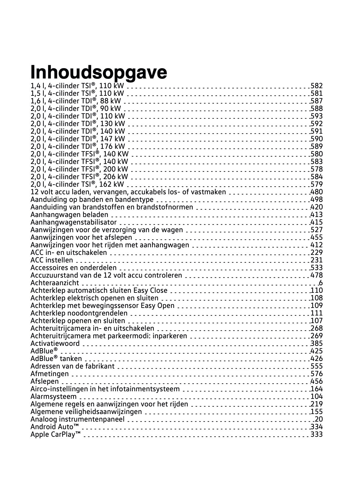2020-2021 Volkswagen Passat Variant Owner's Manual | Dutch
