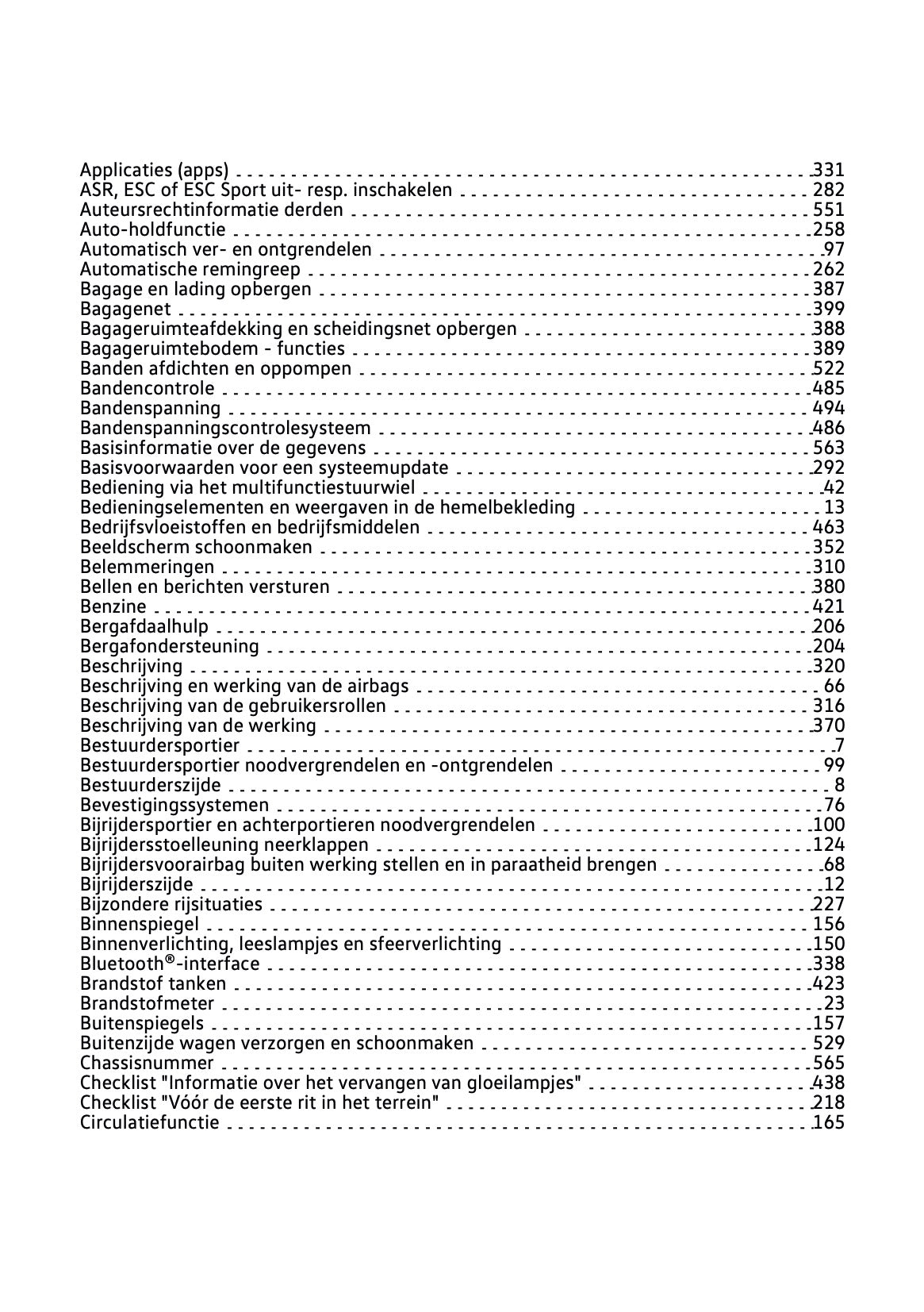 2020-2021 Volkswagen Passat Variant Owner's Manual | Dutch
