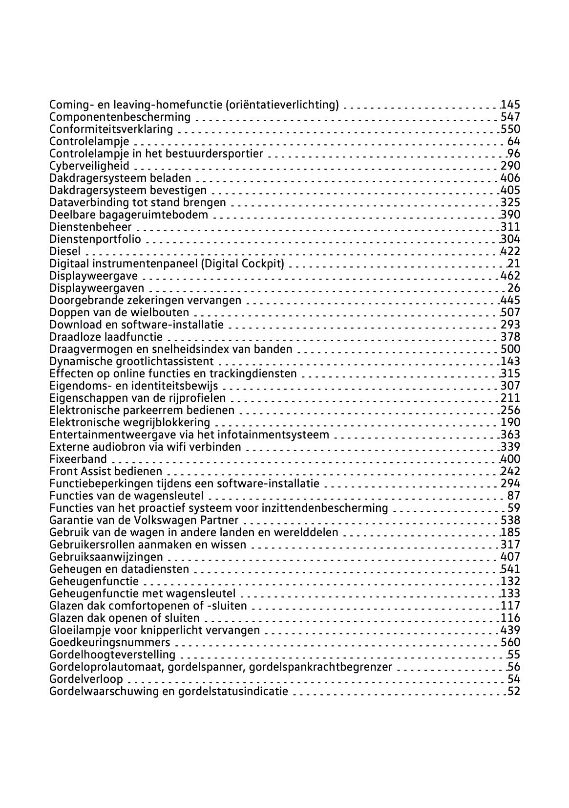 2020-2021 Volkswagen Passat Variant Owner's Manual | Dutch