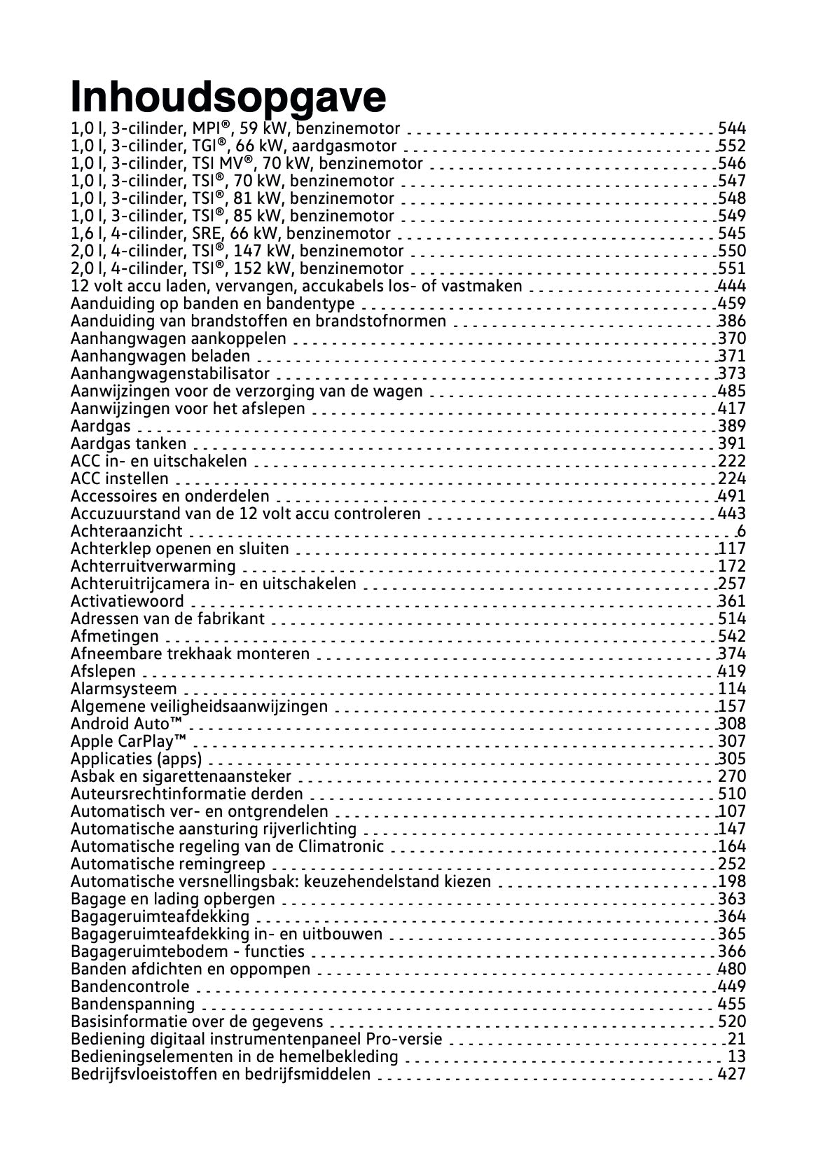 2021-2022 Volkswagen Polo Owner's Manual | Dutch
