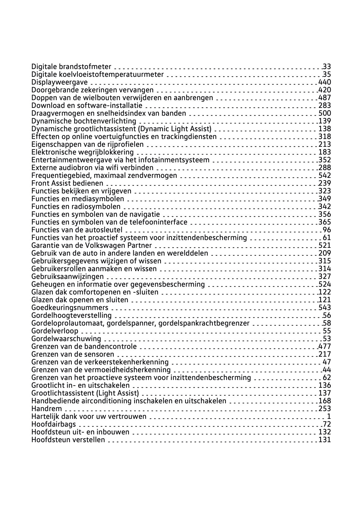 2022-2023 Volkswagen Taigo Owner's Manual | Dutch