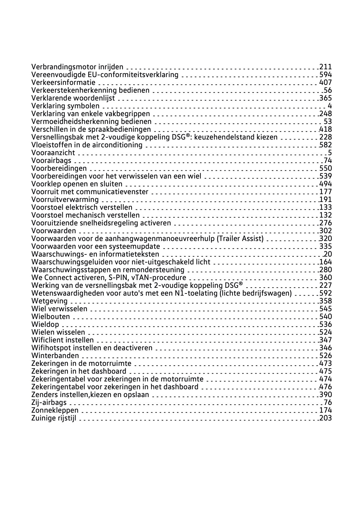 2022-2023 Volkswagen Tiguan Owner's Manual | Dutch