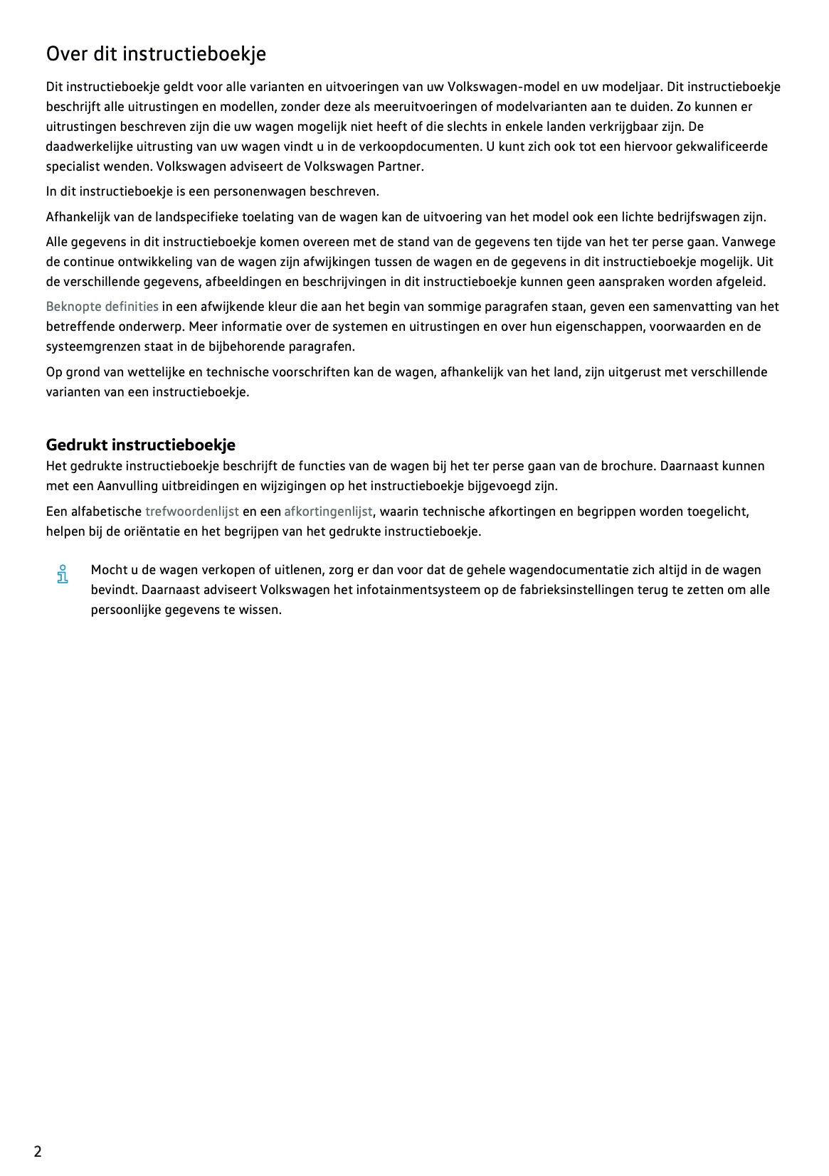 2022-2023 Volkswagen Tiguan Owner's Manual | Dutch
